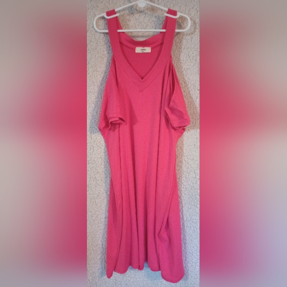 Entro Women's Pink Dress Open Shoulder Size S